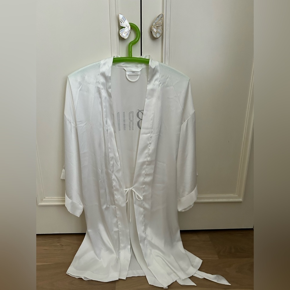 Victoria's Secret Satin “I Do” Bride Robe - White - One Size - Picture 2 of 8